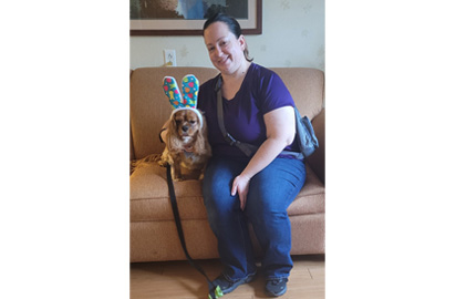 Jenny and her dog Gus